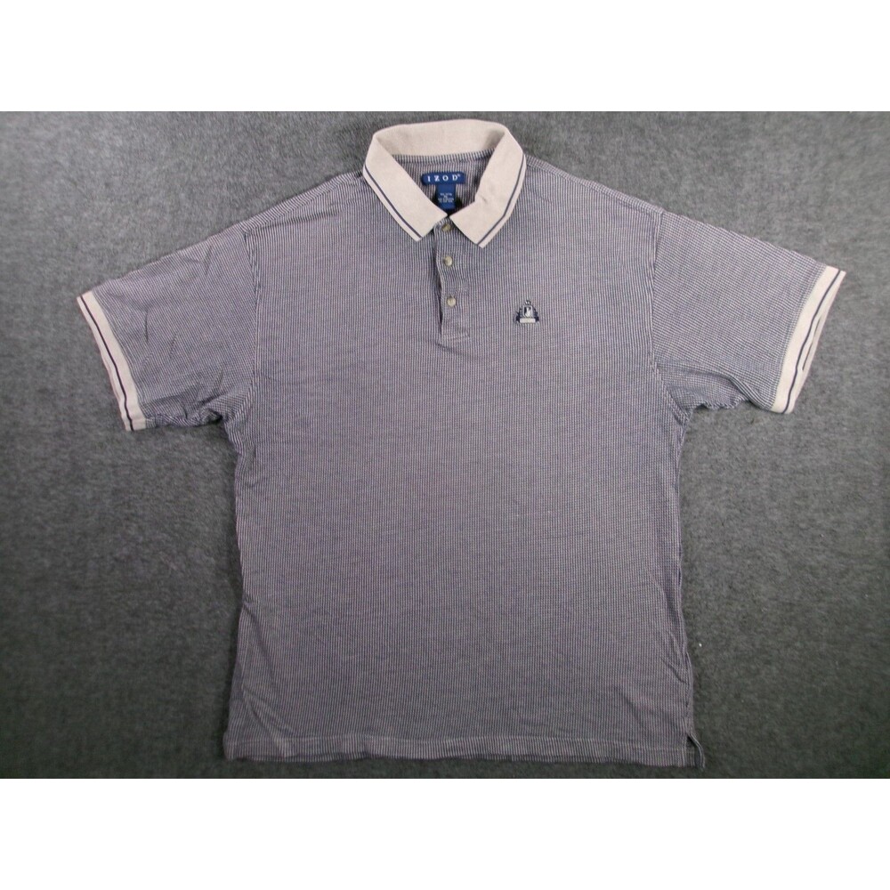 Izod Polo Shirt Mens Extra Large Houndstooth Classic Casual Preppy Golf Work